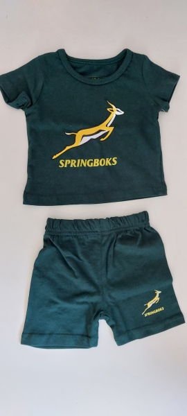 Springboks Rugby T-Shirt + Shorts - Baby